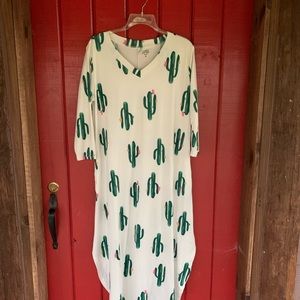 White Cactus Maxi Dress